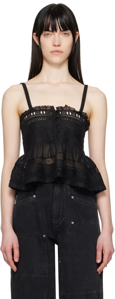 ISABEL MARANT ÉTOILE BLACK DENYS TANK TOP