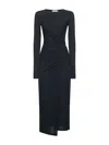 Isabel Marant Étoile Black Draped Jersey Jelina Long Dress In Black