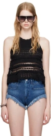 Isabel Marant Étoile Black Fico Tank Top In 01bk Black