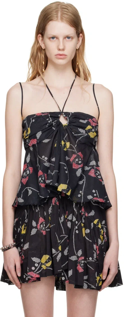 Isabel Marant Étoile Gabao Top In 01bk Black
