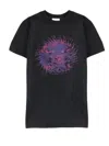 Isabel Marant Étoile Isabel Marant Etoile Black Washed Zoeline Ss T-shirt Lilac Print In Black