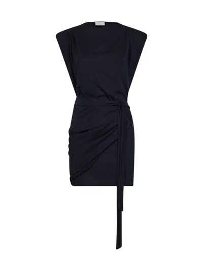 Isabel Marant Étoile Black Jersey Marielle Draped Mini Dress