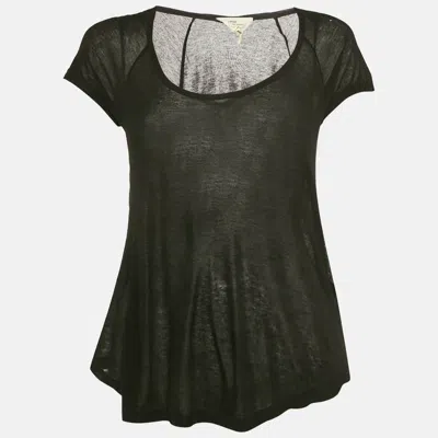 Pre-owned Isabel Marant Étoile Black Jersey Semi Sheer T-shirt M