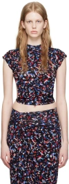 Isabel Marant Étoile Black Juvia T-shirt In 01bk Black