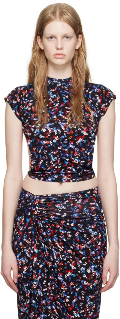 Isabel Marant Étoile Black Juvia T-shirt In 01bk Black