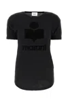 Isabel Marant Étoile Marant Etoile Koldi Logo Cotton T Shirt In Black