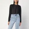 Isabel Marant Étoile Noeline Blouse Viscose Crepe Sheer Pleated In Black