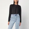 Isabel Marant Étoile Noeline Blouse Viscose Crepe Sheer Pleated In Black