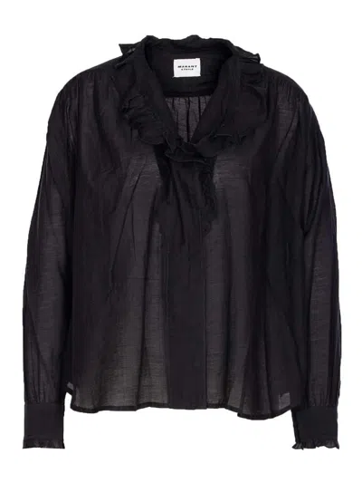 ISABEL MARANT ÉTOILE BLACK PAMIAS SHIRT