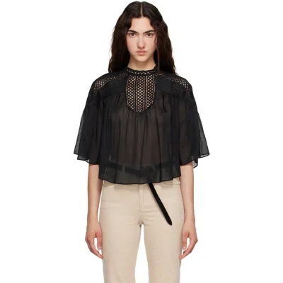 Isabel Marant Étoile Black Parina Blouse In 01bk Black