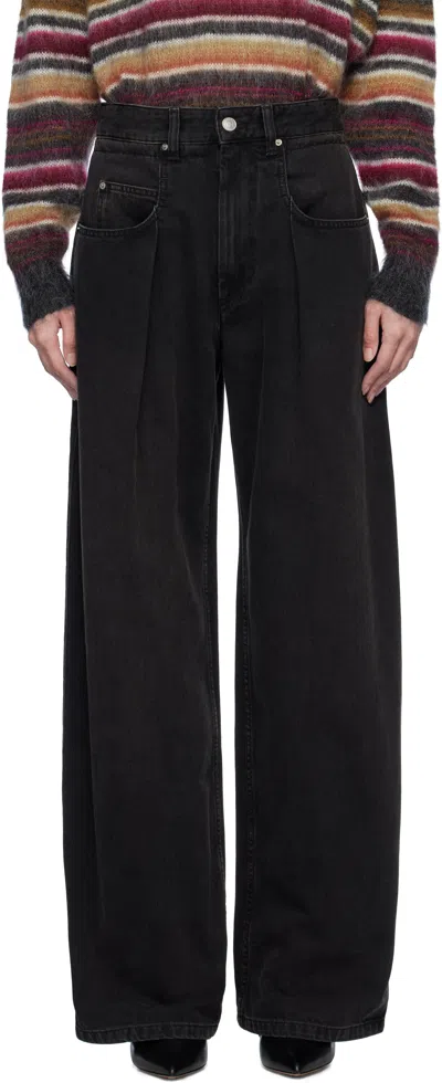 Isabel Marant Étoile Black Rachelle Jeans In Faded Black