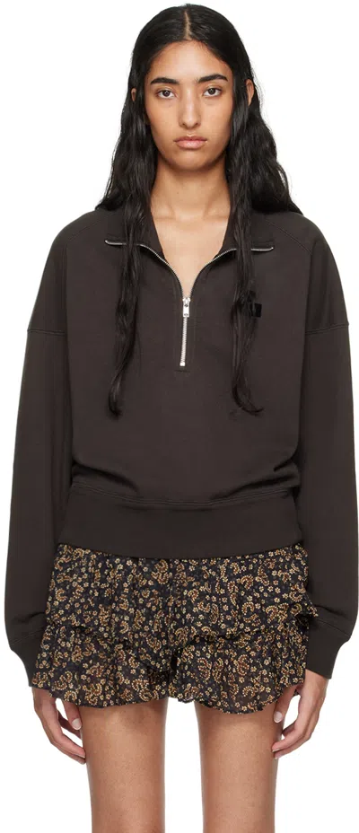 Isabel Marant Étoile Black Ross Sweatshirt In 02fk Faded Black