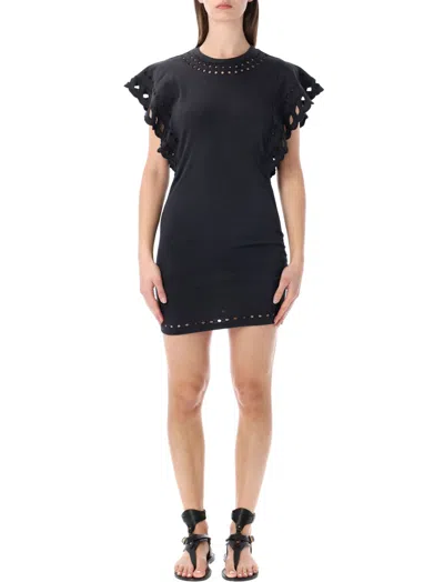 Isabel Marant Étoile Erisa Ruffled Floral-print Organic Cotton Cami In Black