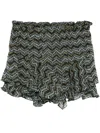Isabel Marant Étoile Sornel Black Shorts With Print In Black