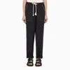 Isabel Marant Étoile Black Silk Trousers With Drawstring Women In Black