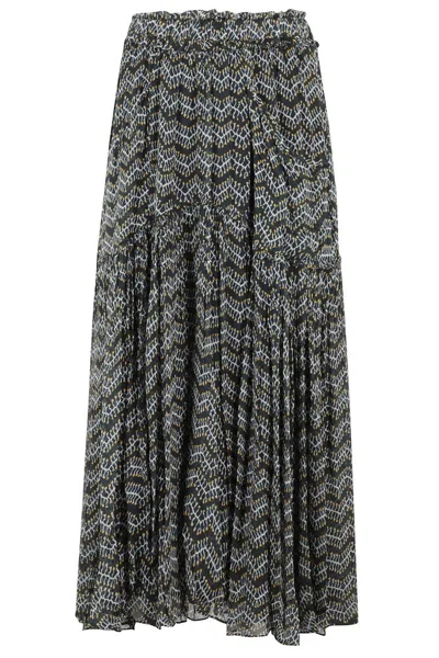 Isabel Marant Étoile Black Skirt With Unique Blue