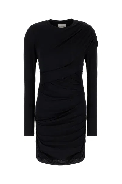 Isabel Marant Étoile Bodycon Midi Dress With Smooth Texture In Black