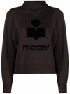 Isabel Marant Étoile Black Sweatshirt With Print Marant Etoile In Brown