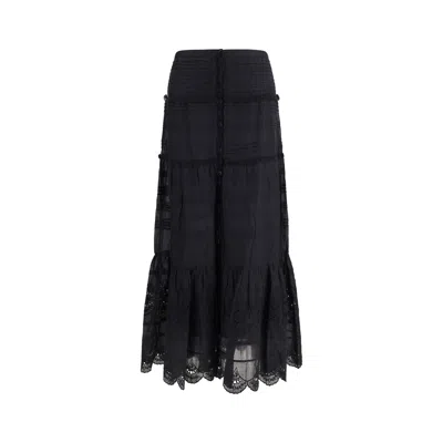 ISABEL MARANT ÉTOILE ISABEL MARANT ÉTOILE BLACK VISCOSE LONG WOMEN'S SKIRT