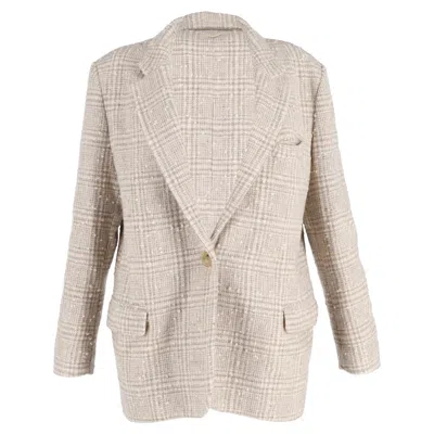 Isabel Marant Étoile Blazer In Beige Wool In Burgundy