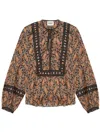 Isabel Marant Étoile Blouse With Deep V-neck And Floral Patterns
