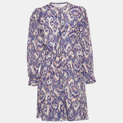 Pre-owned Isabel Marant Étoile Blue Abstract Print Yandra Knee Length Dress S