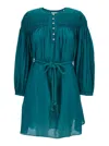 Isabel Marant Étoile Blue 'adeliani' Belted Mini Dress