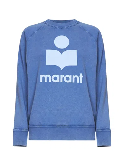 Isabel Marant Étoile Blue Cotton Blend Millyny Logo Sweatshirt
