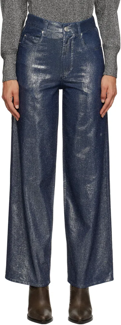 Isabel Marant Étoile Blue Cover Jeans In 08si Silver
