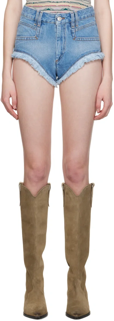 Isabel Marant Étoile Blue Eneidao Denim Shorts In 30lu Light Blue