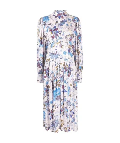 Isabel Marant Étoile Blue Jacquard Skirt In White