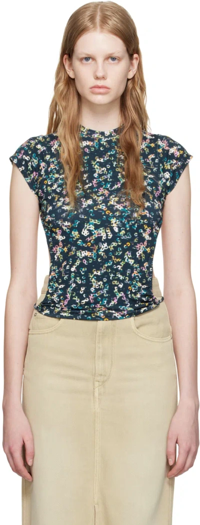 Isabel Marant Étoile Blue Juvia T-shirt In 60tl Teal