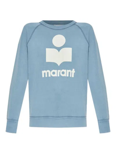 ISABEL MARANT ÉTOILE BLUE LOGO-PRINT SWEATSHIRT