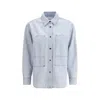 Isabel Marant Étoile Gb Long Sleeves Collared Neck Chest Pockets In Blue