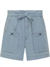 Isabel Marant Étoile Blue Solid Shorts In Blue