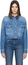 Isabel Marant Étoile Cropped Denim Jacket In 30lu Light Blue