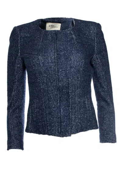 Isabel Marant Etoile, Blue Tweed Jacket With Zipper