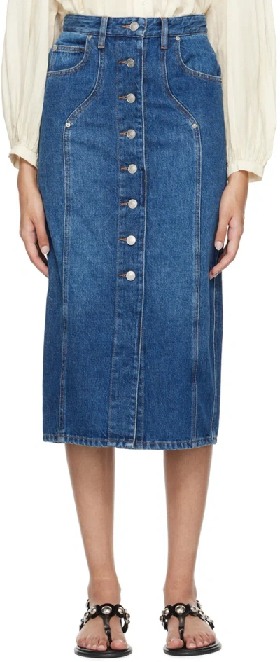 Isabel Marant Étoile Denim Vandy Skirt For In Blue