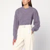 Isabel Marant Étoile Blue-violet Openwork Alpaca-blend Sweater In Purple