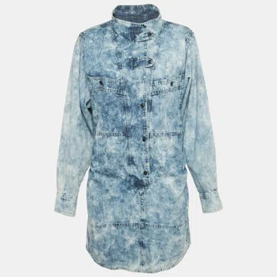 Pre-owned Isabel Marant Étoile Blue Washed Denim Mini Dress S