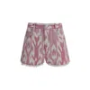 Isabel Marant Étoile Isabel Marant Etoile Women Printed Denim Lesia Shorts In Pink