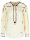 Isabel Marant Étoile Bluse Pelson In White Viscose In Beige