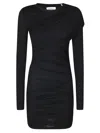 Isabel Marant Étoile Bodycon Midi Dress With Smooth Texture In Black