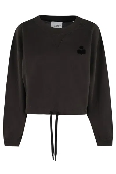 ISABEL MARANT ÉTOILE ISABEL MARANT ÉTOILE BOXY BLACK SWEATSHIRT