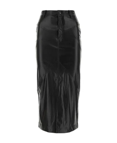 Isabel Marant Étoile Breanne Faux-leather Midi Skirt In Black