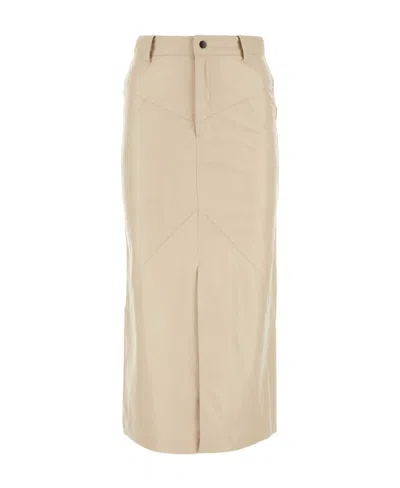 Isabel Marant Étoile Breanne Midi Skirt In Nude