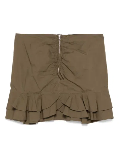 Isabel Marant Étoile Breenea Mini Skirt In Green