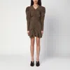 Isabel Marant Étoile Briali Mini Dress With Green Khaki Zip In Green