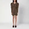 Isabel Marant Étoile Briali Mini Dress With Green Khaki Zip