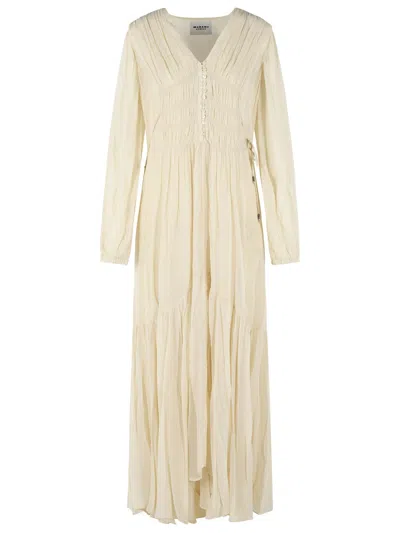 Isabel Marant Étoile Isabel Marant Etoile Briane Long Ecru Dress In White